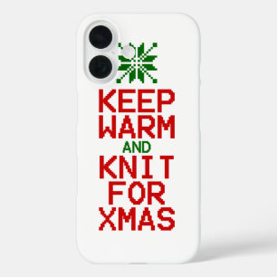Houd Warm en Knit voor Kerstmis iPhone 16 Hoesje