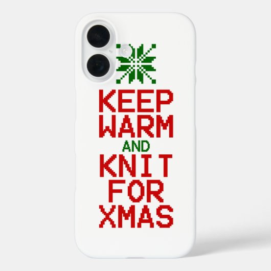 Houd Warm en Knit voor Kerstmis Case-Mate iPhone Case (Achterkant)