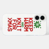 Houd Warm en Knit voor Kerstmis Case-Mate iPhone Case (Achterkant (horizontaal))