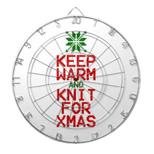 Houd Warm en Knit voor Kerstmis Dartbord