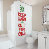 Houd Warm en Knit voor Kerstmis Douchegordijn (In situ)
