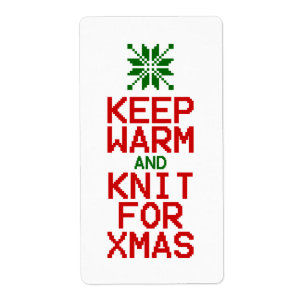 Houd Warm en Knit voor Kerstmis Etiket