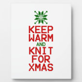 Houd Warm en Knit voor Kerstmis Fotoplaat (Voorkant)