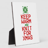 Houd Warm en Knit voor Kerstmis Fotoplaat (Zijkant)