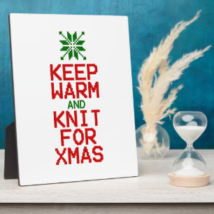 Houd Warm en Knit voor Kerstmis Fotoplaat