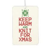 Houd Warm en Knit voor Kerstmis Luchtverfrisser (Voorkant)