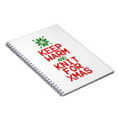 Houd Warm en Knit voor Kerstmis Notitieboek (Rechterzijde)