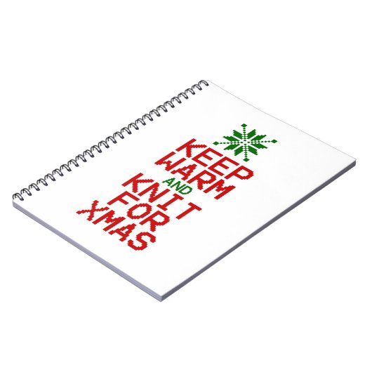 Houd Warm en Knit voor Kerstmis Notitieboek (Linkerzijde)