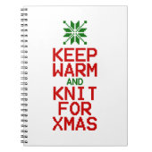 Houd Warm en Knit voor Kerstmis Notitieboek (Voorkant)