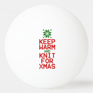 Houd Warm en Knit voor Kerstmis Pingpongbal