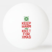 Houd Warm en Knit voor Kerstmis Pingpongbal (Achterkant)