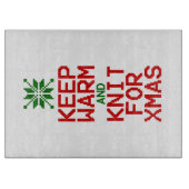 Houd Warm en Knit voor Kerstmis Snijplank (Voorkant)