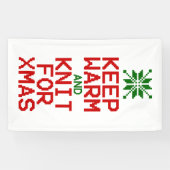 Houd Warm en Knit voor Kerstmis Spandoek (Horizontaal)