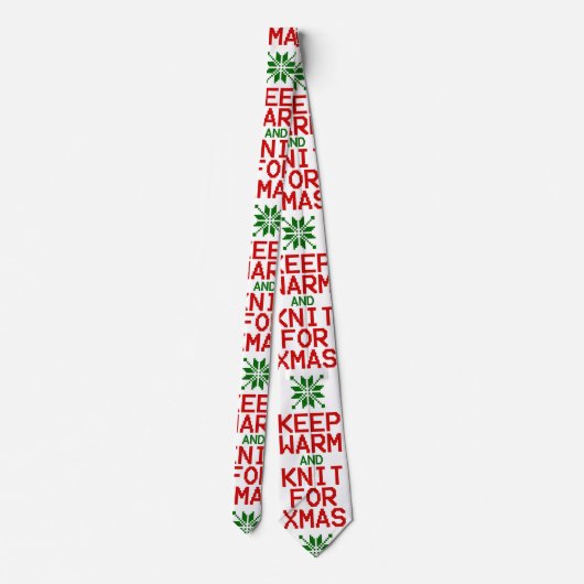 Houd Warm en Knit voor Kerstmis Stropdas (Achterkant)