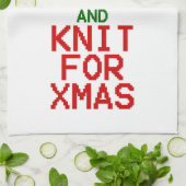 Houd Warm en Knit voor Kerstmis Theedoek (Gevouwen)