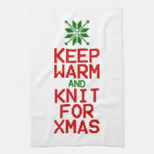 Houd Warm en Knit voor Kerstmis Theedoek (Verticaal)