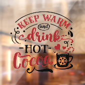 Houd warme drink hete cacao kerst raamsticker (Vel 2)
