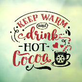 Houd warme drink hete cacao kerst raamsticker (Vel 3)