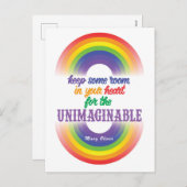 Houd wat ruimte in je hart voor het onvoorstelbare feestdagenkaart (Voorkant / Achterkant)