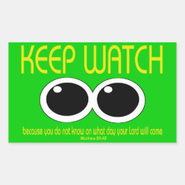 HOUD WATCH - Matt 24:42 Ronde Sticker