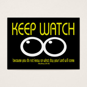 HOUD WATCH - Matthew 24:42 Tractkaarten / Visitekaartjes