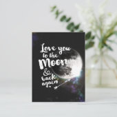 Houd weer van u op de maan en terug ・ Ruimteontwer Briefkaart (Staand voorkant)