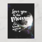 Houd weer van u op de maan en terug ・ Ruimteontwer Briefkaart (Voorkant)