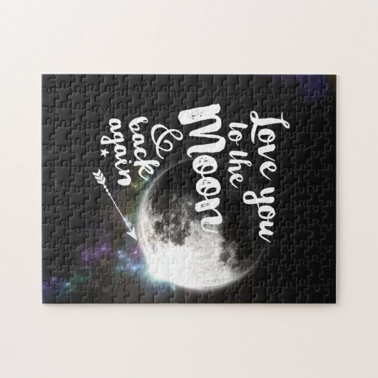 Houd weer van u op de maan en terug ・ Ruimteontwer Legpuzzel (Horizontaal)