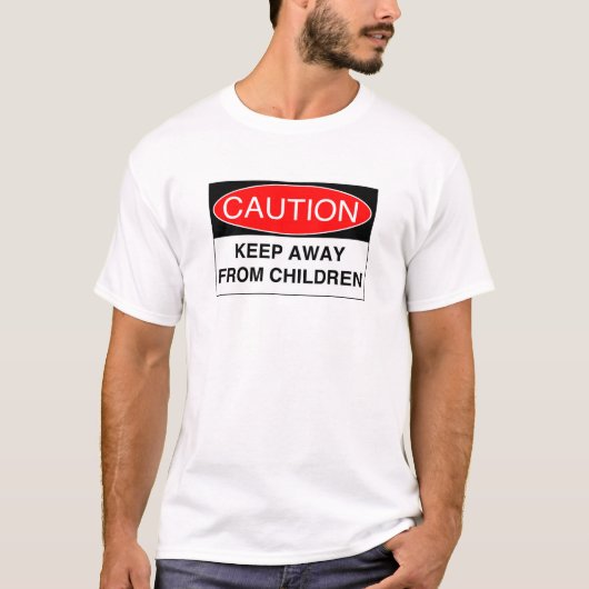 Houd weg van kinderen t-shirt (Voorkant)