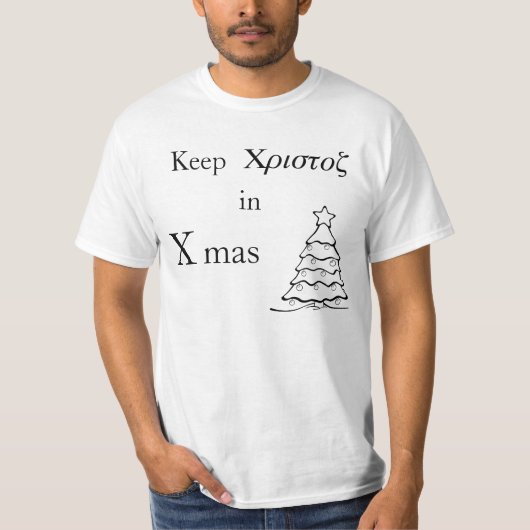 Houd Xristos in Kerstmis T-shirt (Voorkant)