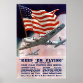 Houd ze vliegen - WWII Air Corps Poster (Voorkant)