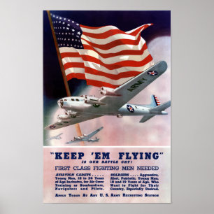 Houd ze vliegen - WWII Air Corps Poster