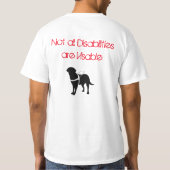 Houd zijn een service-hond kalm t-shirt (Achterkant)