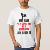Houd zijn een service-hond kalm t-shirt (Voorkant)