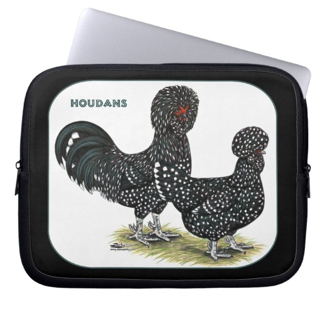 Houdan Chickens Laptop Sleeve (Voorkant)