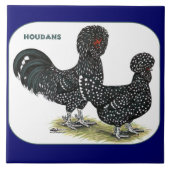 Houdan Chickens Tegeltje (Voorkant)