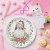 Houdbaarheid in een Santa Hat Papieren Bordje (Feest)