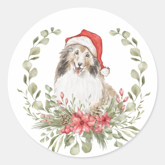 Houdbaarheid in een Santa Hat Ronde Sticker (Voorkant)
