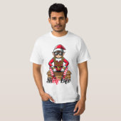 Houdbaarheid Kerst Hip Hop Elf T-shirt (Voorkant volledig)