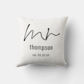 Houdbaarheid naam bruidegom als aandenken kussen (Achterkant)