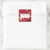 houdbaarheidsdatum (gebruik door) voedingsstickers vierkante sticker (Tas)