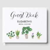 Houdbare Planten Bruidsfeest Groene Aangepaste Gastenboek (Voorkant)