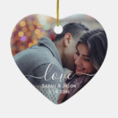 HOUDEN | Aangepast fotohuwelijk Keramisch Ornament (Achterkant)
