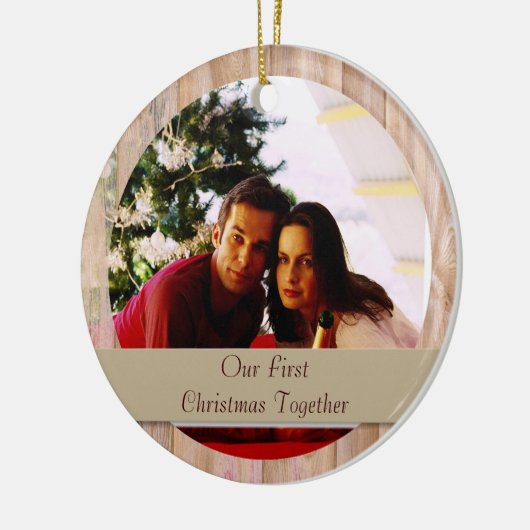 Houden aanpasbare ronde fotoversiering keramisch ornament (Links)