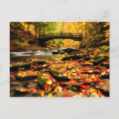 Houden Bridge en Creek in Herfst Briefkaart (Voorkant)