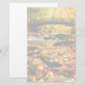 Houden Bridge en Creek in Herfst Briefpapier (Voorkant / Achterkant)