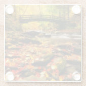 Houden Bridge en Creek in Herfst Glazen Onderzetter (Achterkant)