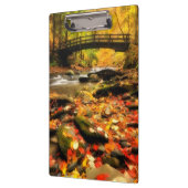 Houden Bridge en Creek in Herfst Klembord (Links)