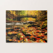 Houden Bridge en Creek in Herfst Legpuzzel (Horizontaal)