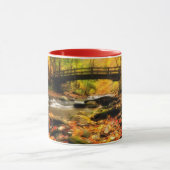 Houden Bridge en Creek in Herfst Mok (Midden)